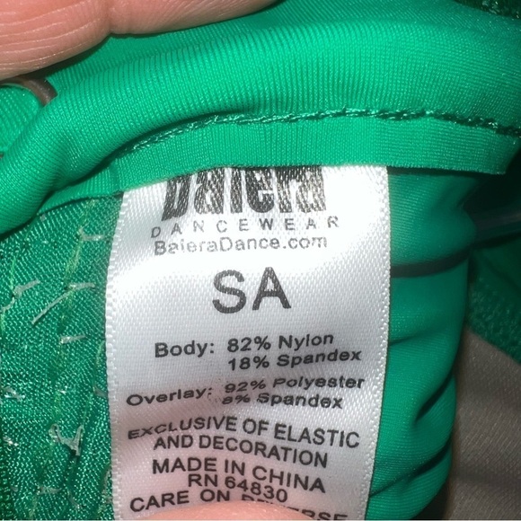 Balera Ultra Sparkle Shift Dance Dress Green Sequined Size Small Adult (4-6) - Picture 9 of 16